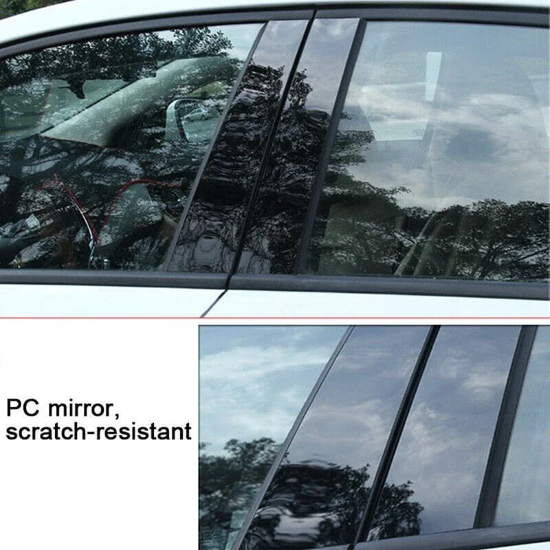 Autocollants de garniture de porte de poteaux de pilier de fenêtre de voiture pour Porsche Panamera,