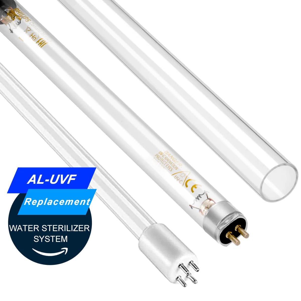(2x lampe + 1x Tubes à Quartz) Remplacement pour système d'eau ALTHY UV 1GPM / 2GPM / 6GPM / 12GPM