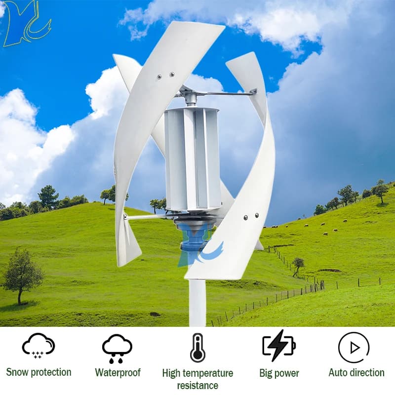 Maison bateau 8KW 10KW 15KW éolienne générateur d'énergie éolienne 12V 24V 48V axe Horizontal moulin