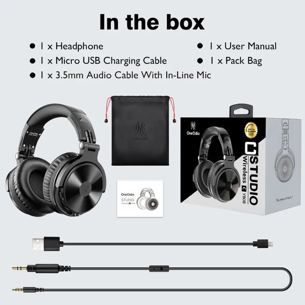 Oneodio-Casque d'écoute sans fil Pro-C, avec pilotes en néodyme 50mm, 110 heures de temps de jeu, BT