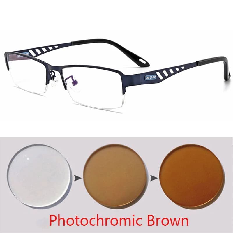 Lunettes photochromiques hommes femmes myopie lunettes fini lunettes étudiants lunettes de vue court
