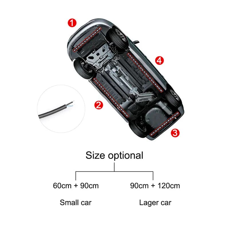 SEAMETAL voiture Flexible sous-éclairage bande LED sous-corps télécommande APP RGB néons lampe d'amb