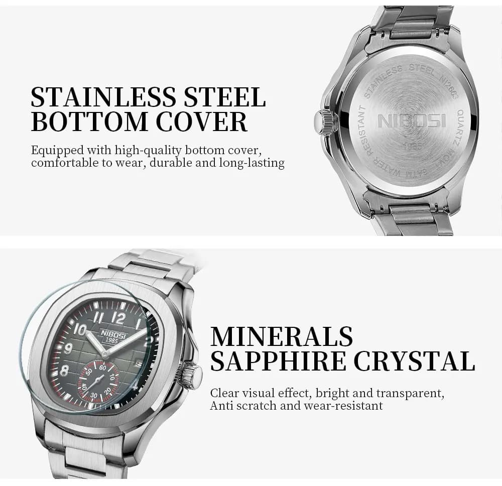 NIBOSI nouvelles montres haut de gamme de luxe étanche lumineux numérique montres à Quartz décontrac