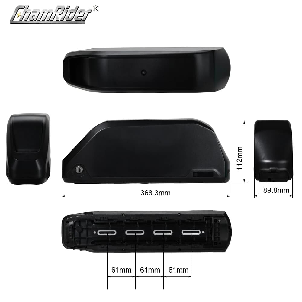 ChamRider-Boîtier de batterie pour vélo électrique, boîtier de batterie Polly 9, tube alertes onal, 