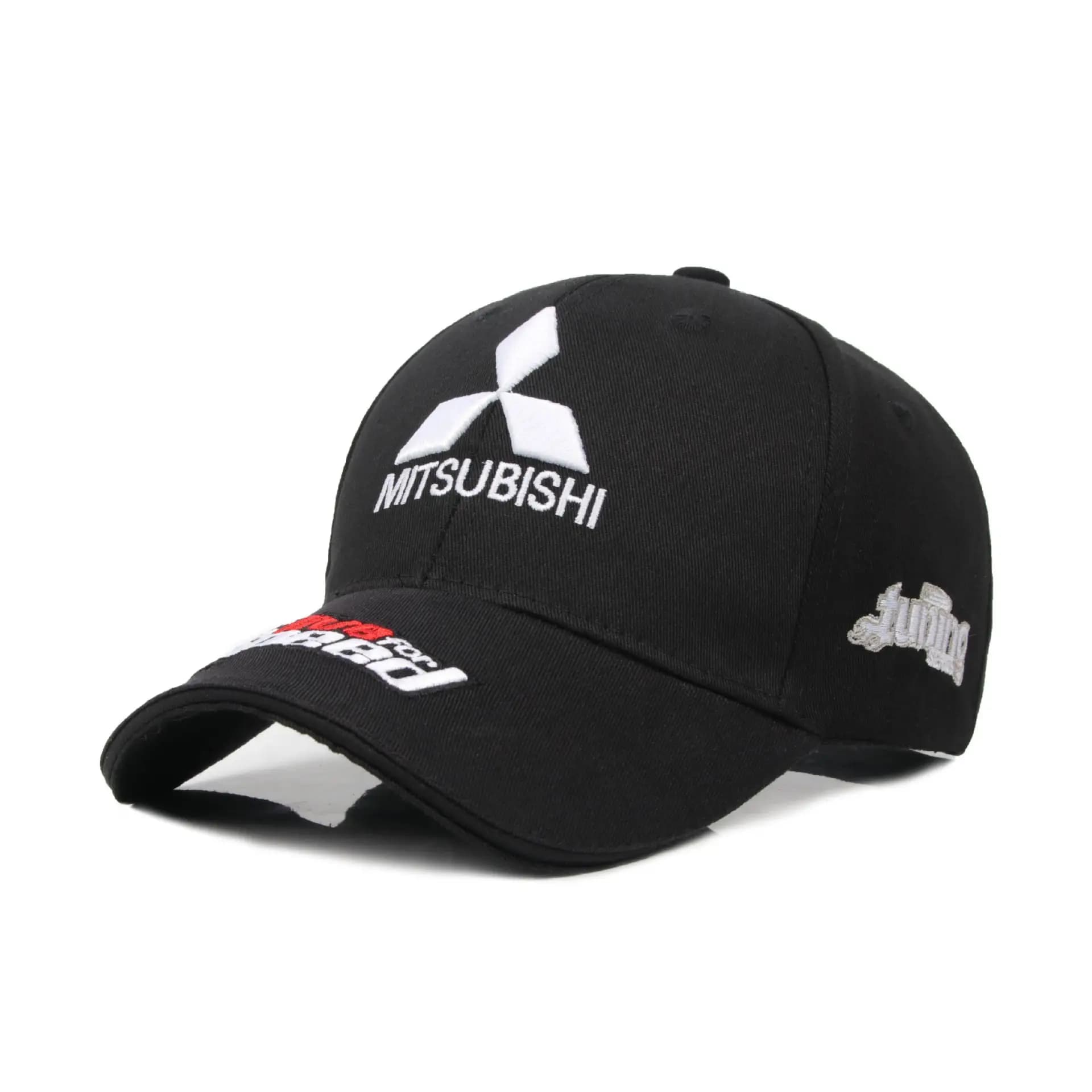 Casquette de baseball noire thème Mitsubishi Racing, casquette commémorative avec logo de voiture, p
