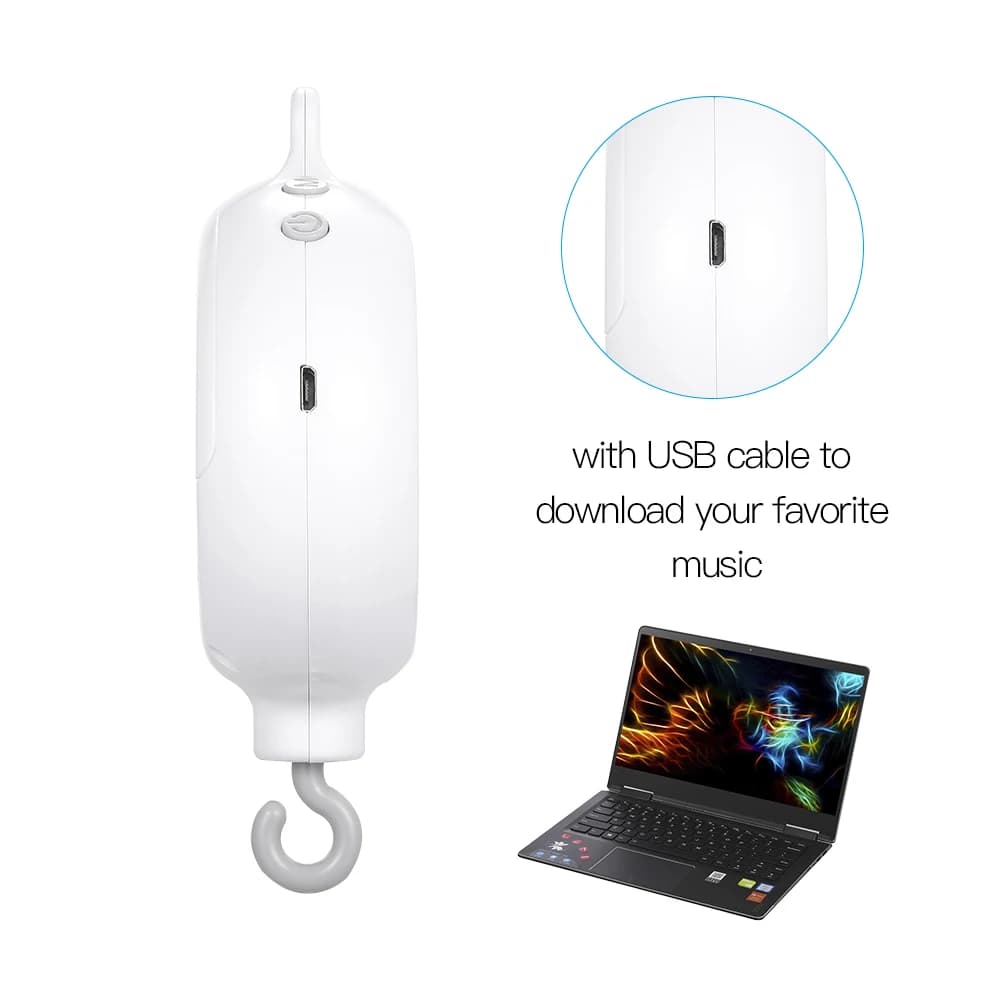 Boîte à musique télécommandée pour enfants avec ligne USB, jouet musical de lit, 35 chansons, cloche