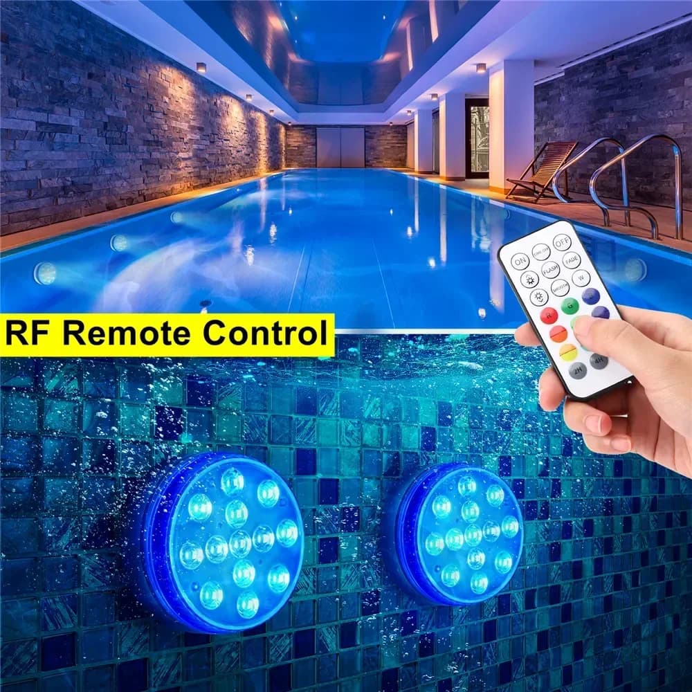 Lumière sous-marine Submersible 13LED mis à jour avec télécommande lumière de piscine sous-marine IP