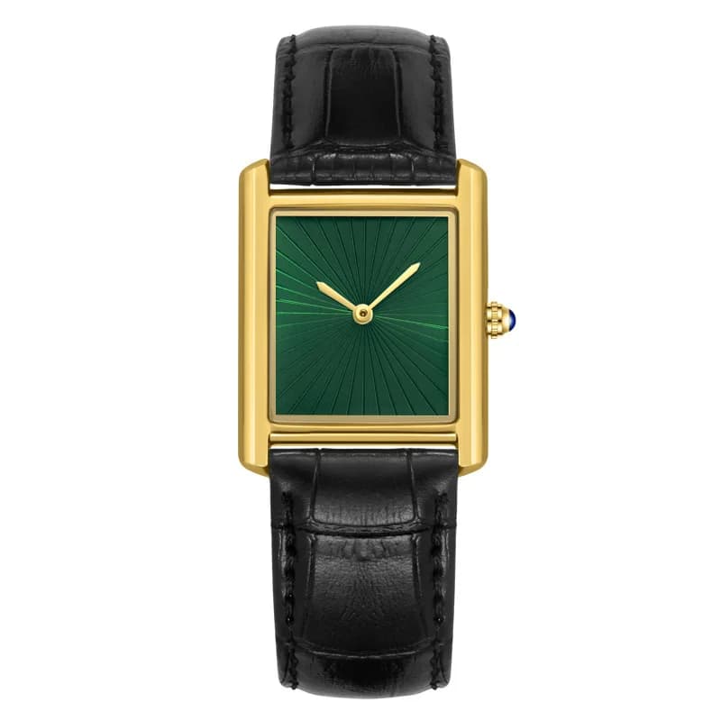 Nouvelle montre carrée classique pour hommes et femmes, design simple à deux aiguilles, bracelet en 