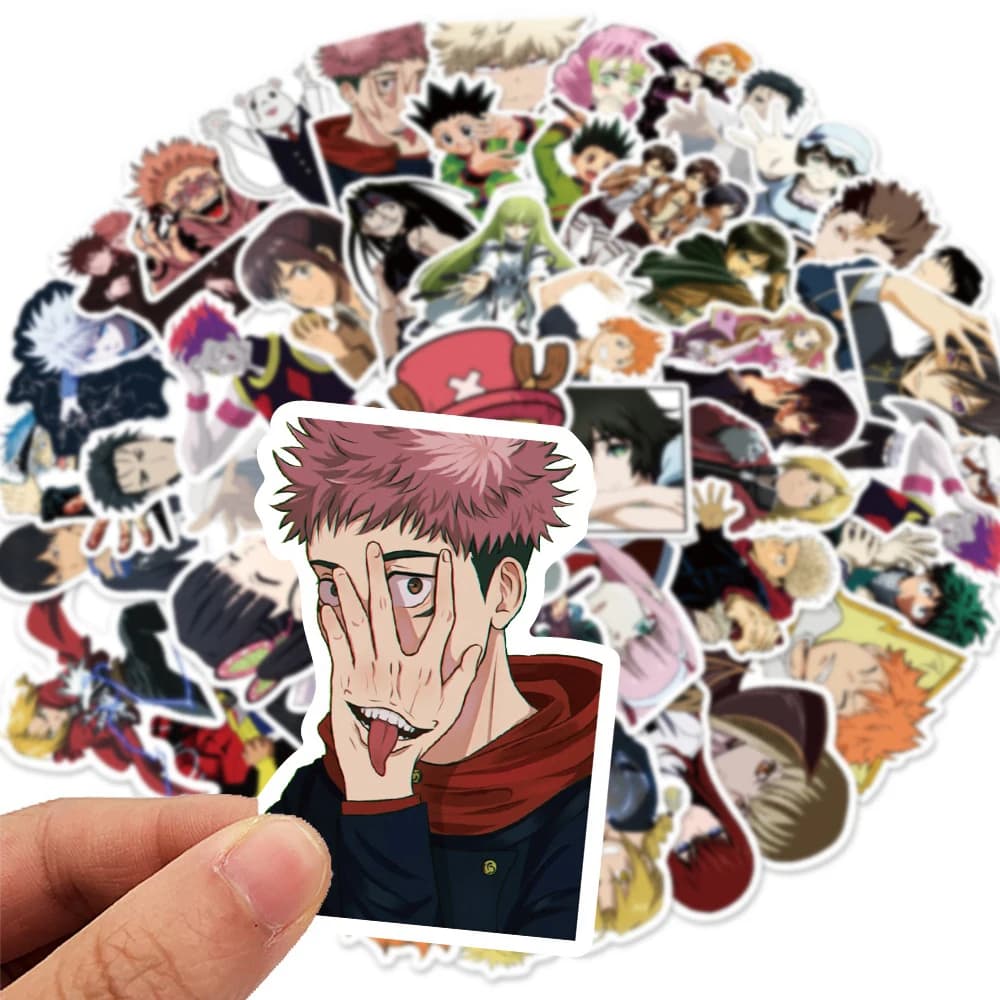 10/30/50/100 PIÈCES Mélange Dessin Animé Anime Autocollants Naruto Jujutsu Kaisen Attaque Sur Titan 