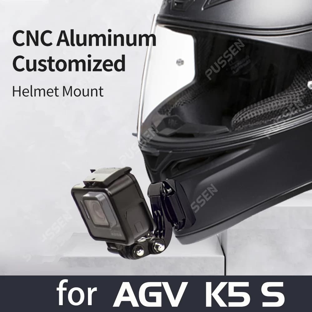 CamSteer pour casque AGV K5 K5S, support de menton en aluminium personnalisé compatible avec GoPro 1