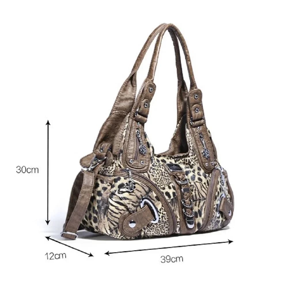 Sacs à main léopard pour femmes, grand fourre-tout à poignée supérieure, sac de Shopping multifoncti