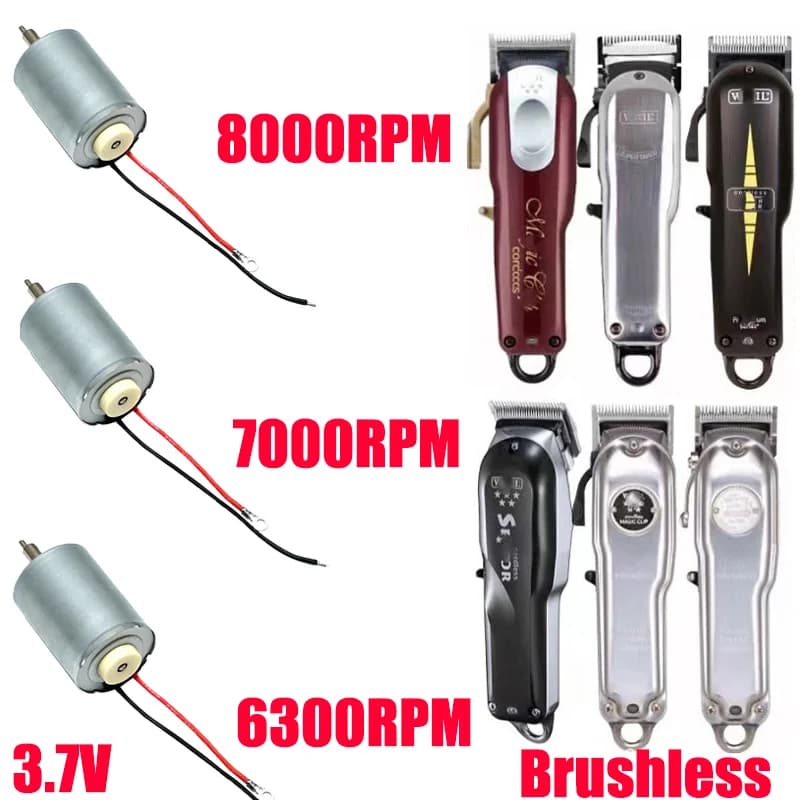 Moteur puissant sans balais 8000 tr/min 3.7V pour tondeuse à cheveux professionnelle pour hommes Wah