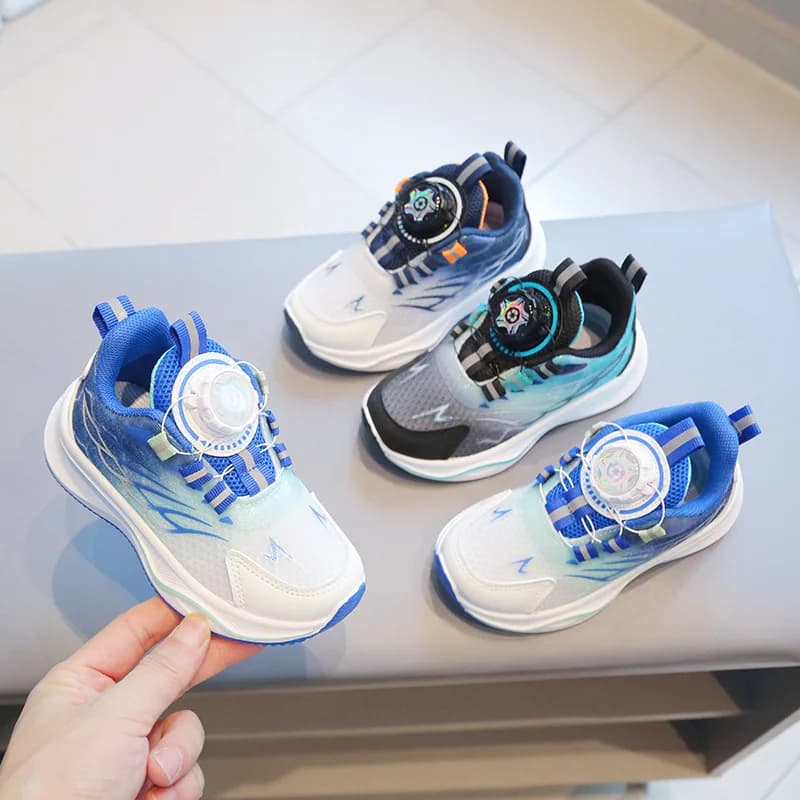 Tenis enfant chaussure baskets décontractées pour garçon enfant chaussure pour fille boutons rotatif