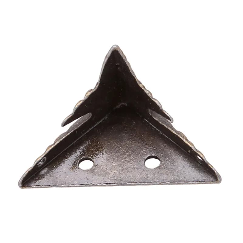 Coffre à bijoux en laiton antique, boîte en bois, pieds décoratifs, jambe, protecteur d'angle, décor