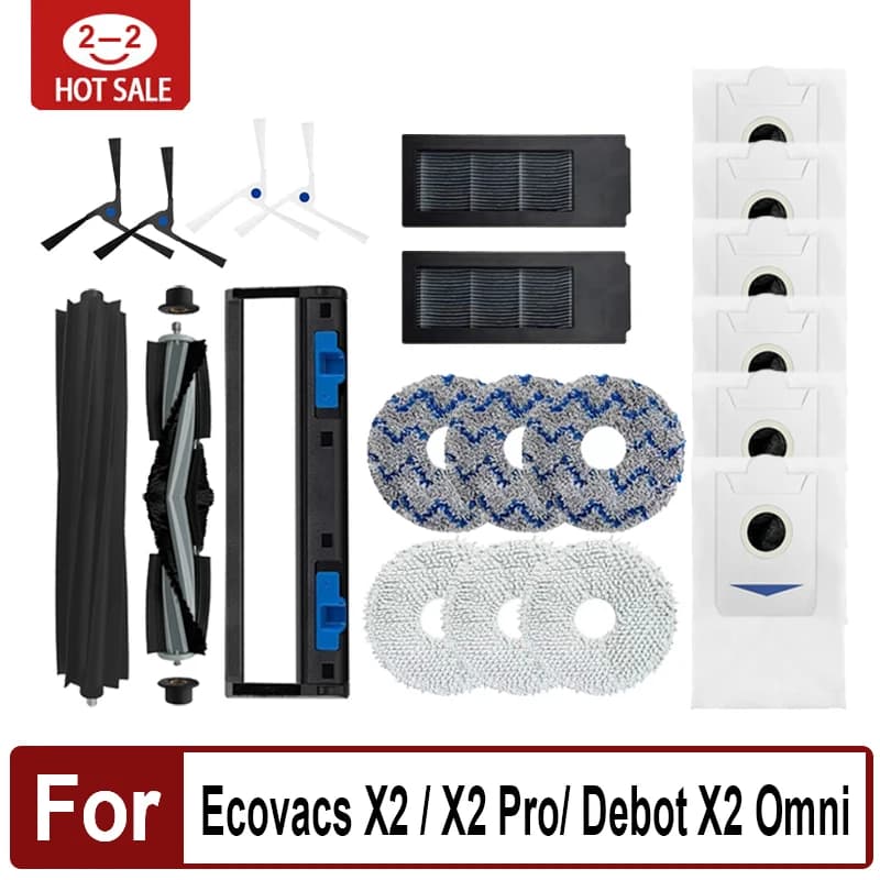 Filtre Hepa pour aspirateur Ecovacs Deebot X2 Omni X2 / X2 Pro Plus/DEX86, robot nettoyeur, vadrouil
