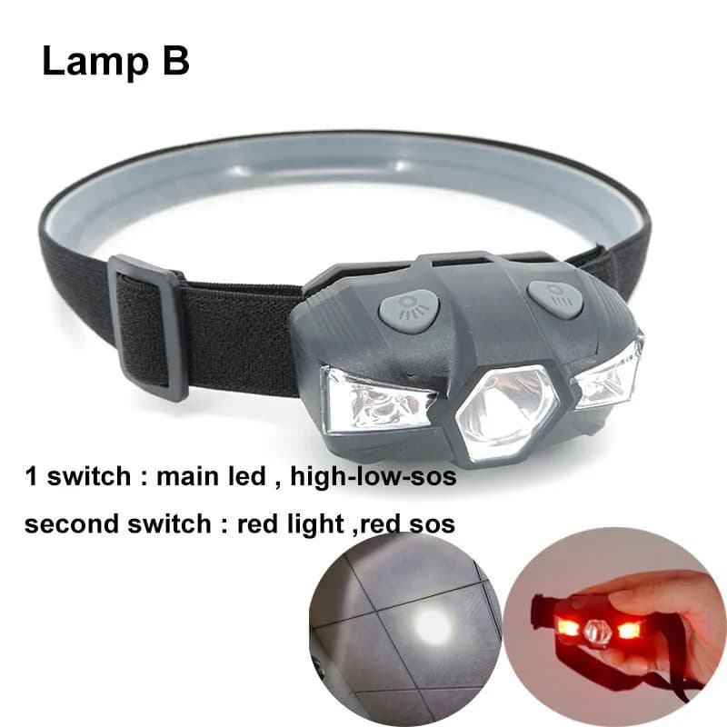Puissant petit Phare à 3 LED Phare Tête Torche Lumière AA AAA rouge blanc lumineux Frontale petite l