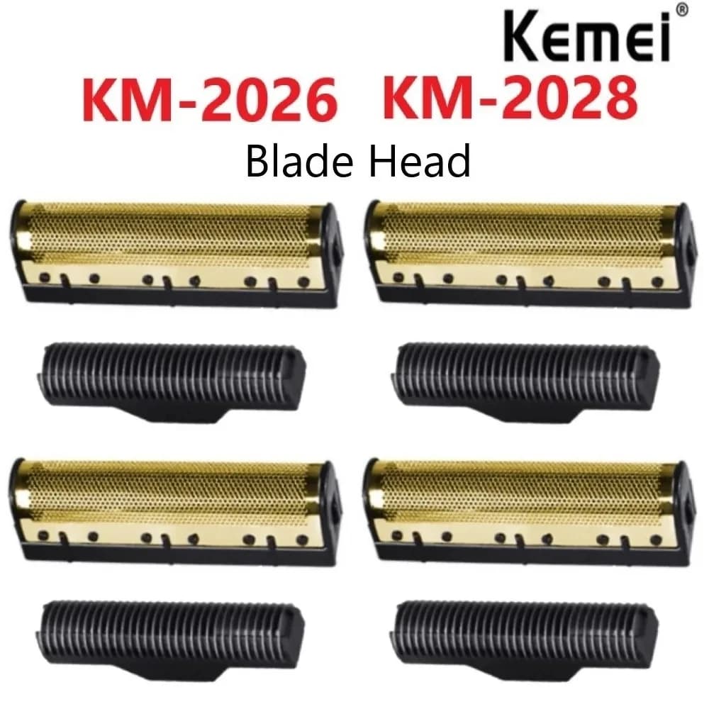 Kemei – lames de rasoir électrique originales, filet de couteau en feuille d'or et tête de coupe ada