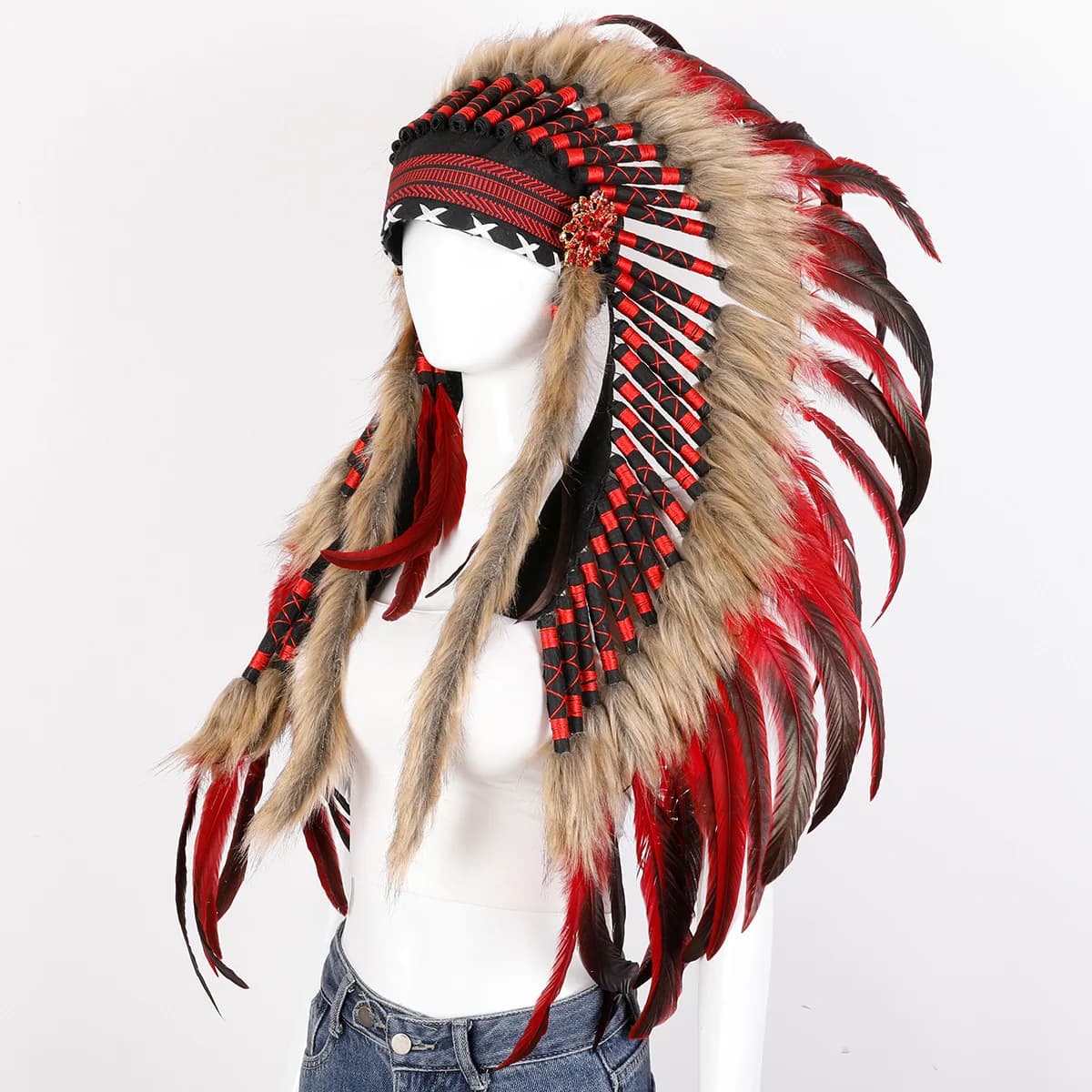 Coiffure de décoration d'halloween, performance sur scène, plumes vertes, accessoires photo, accesso
