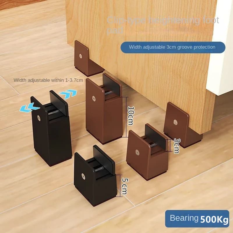 4 pièces pieds de chaise réglables Riser vis pince 2 4 pouces de hauteur robuste canapé Tables lit m