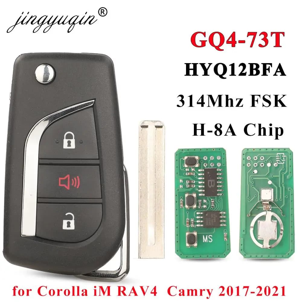 Jingyuqin GQ4-73T /HYQ12BFA 314Mhz H (8A) puce clé de voiture à distance pour Toyota RAV4 Camry Coro