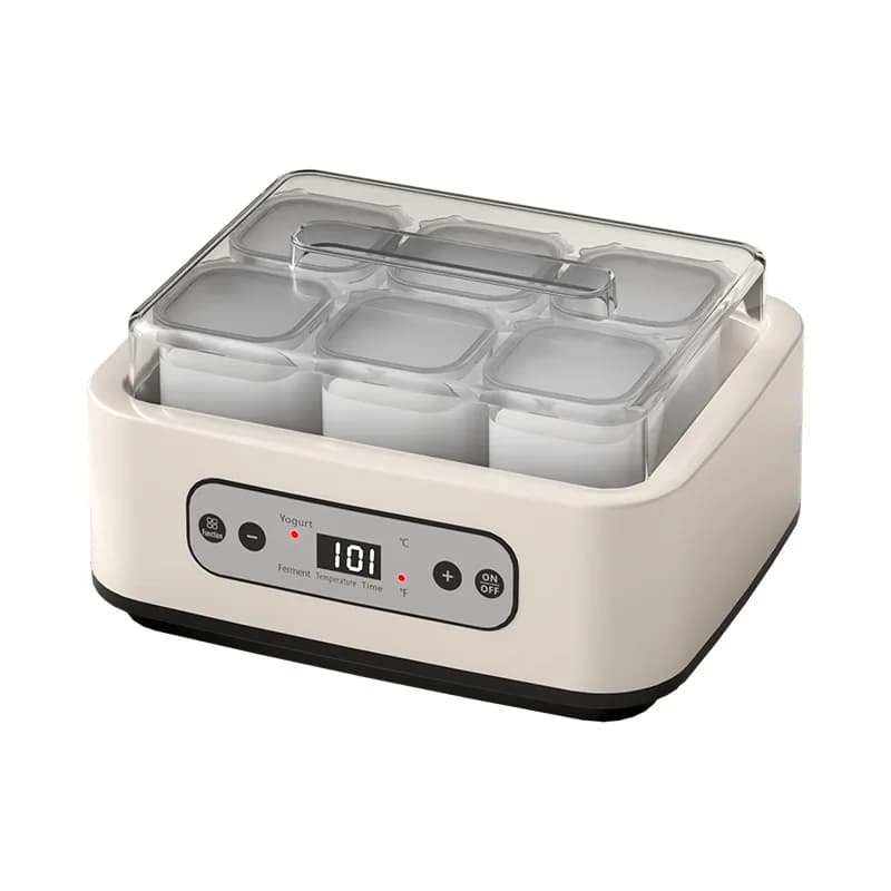 Yaourtière automatique avec 6 tasses, professionnel, temps de température réglable, machine à yaourt