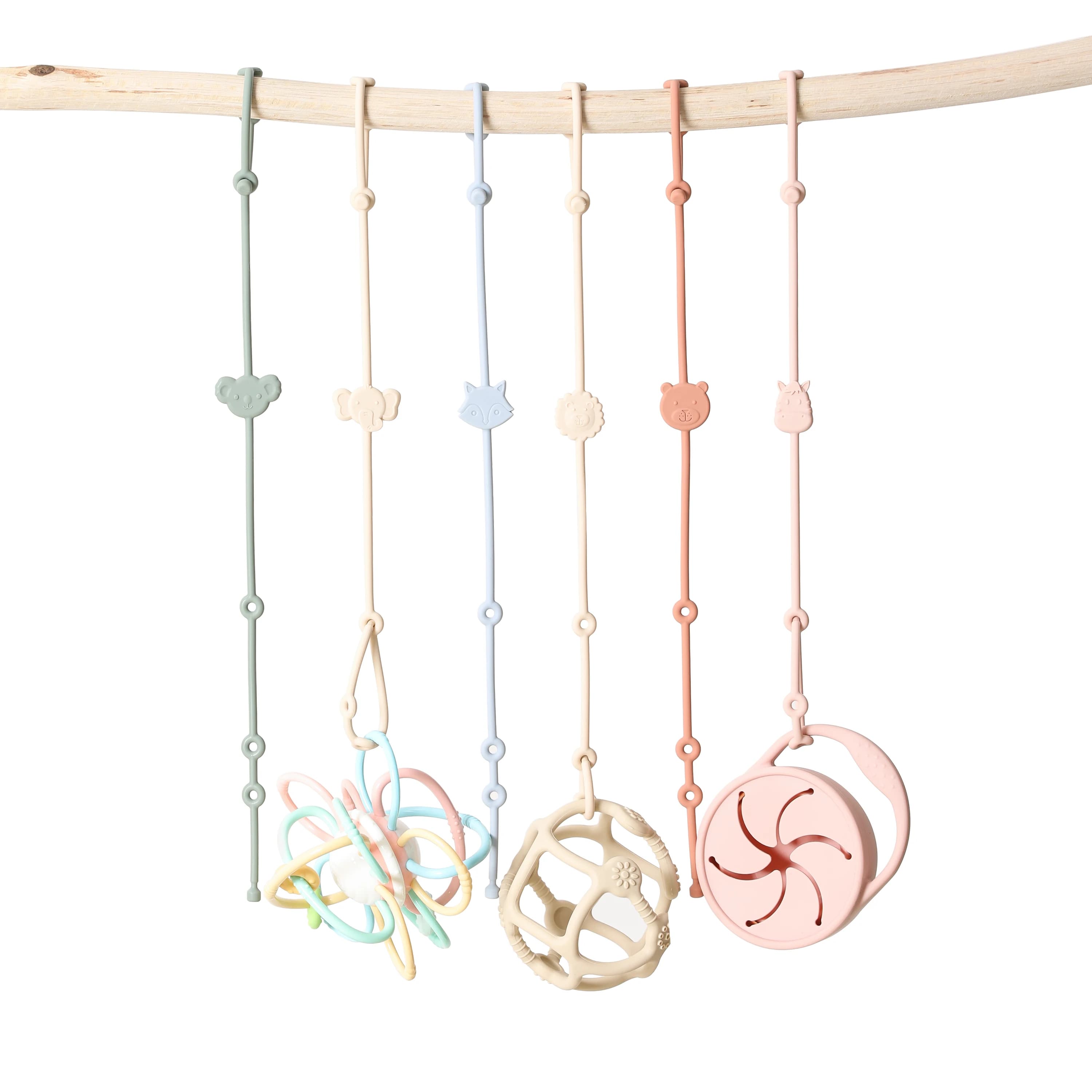 Clips de Sucette en Silicone Souple pour Bébé, Jouet Réglable, Supports pour Poussette, Accessoires,
