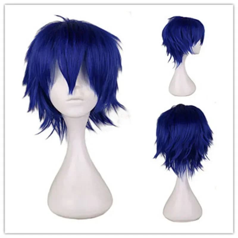 Perruque de Cosplay courte universelle argent rouge rose blond herbe vert noir perruque droite pour 
