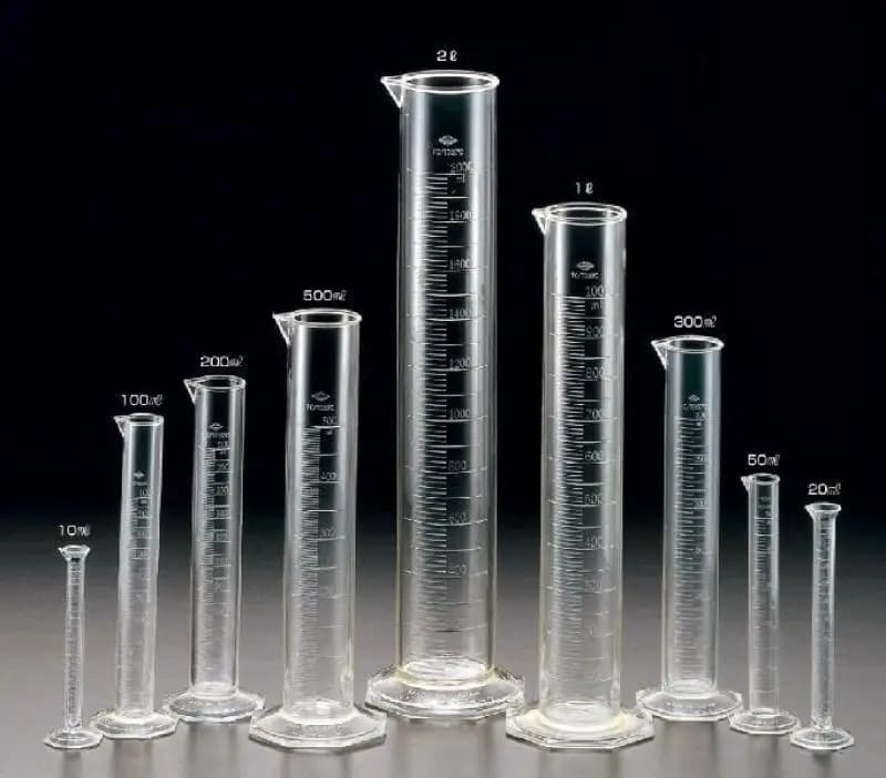 Nouvel ensemble professionnel de cylindres gradués en verre épais, 5ml, 10ml, 25ml, 50ml, 100ml, kit