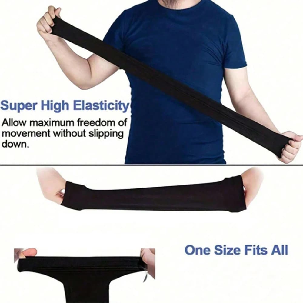 3 paires de manchons en soie glacée unisexe, manchons de bras de Protection solaire d'été adaptés à 