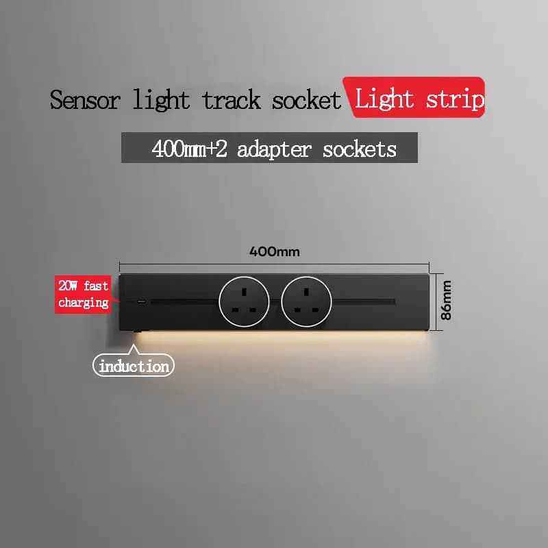 Rail de guidage de lumière à Induction, prise de rail, royaume-uni, ue, US, UN, adaptateur rond amov