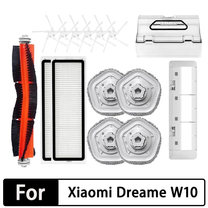 Accessoires pour aspirateur Robot Dreame Bot W10 / W10 PRO, filtre HEPA, brosse latérale principale,