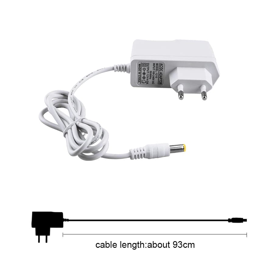 Adaptateur d'alimentation cc 12V, transformateur d'éclairage, entrée AC 100-240V, sortie DC 12V 1A 2