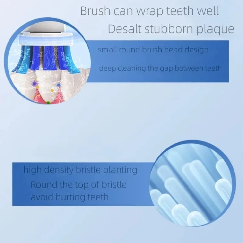 Têtes de brosse à dents de rechange, 4 pièces/ensemble, pour brosse à dents électrique sonique intel