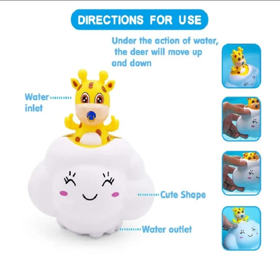 Jouet de bain pour bébé, bain mignon, pulvérisation d'eau, nuages, douche, jouet de bain pour enfant