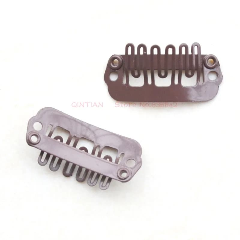 Mini pinces pour extension de cheveux, 100 pièces, 23mm, peignes en acier inoxydable, pour perruque,