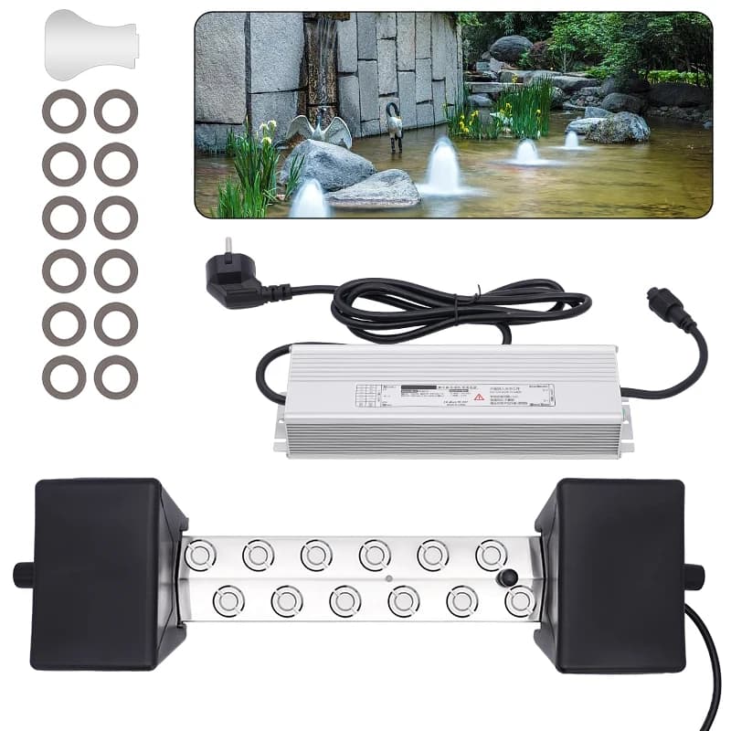 Humidificateur ultrasonique à 2/4/6/8/10/12 têtes, DC45V, brumisateur, 220/110V, alimentation électr