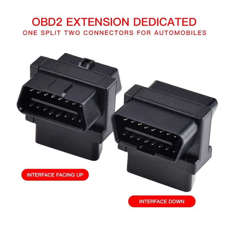Dispositif de fil de voiture obd, adaptateur mâle et femelle, 1 minute, 2 rallonges, 1 minute, 3 min