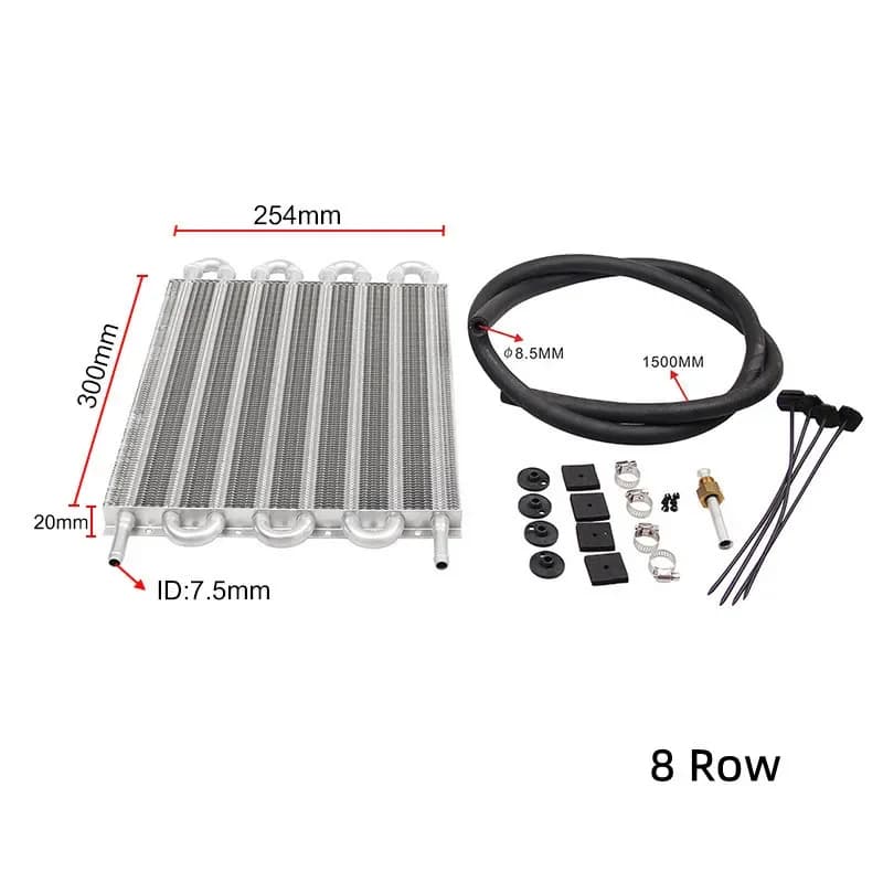 Refroidisseur d'huile de Transmission à distance en aluminium, 10 rangées, 8 rangées, 6 rangées, 4 r
