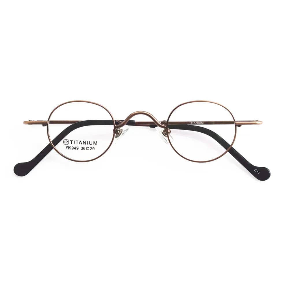 Lunettes en titane Super petites ovales, montures de lunettes à jante complète pour hommes et femmes