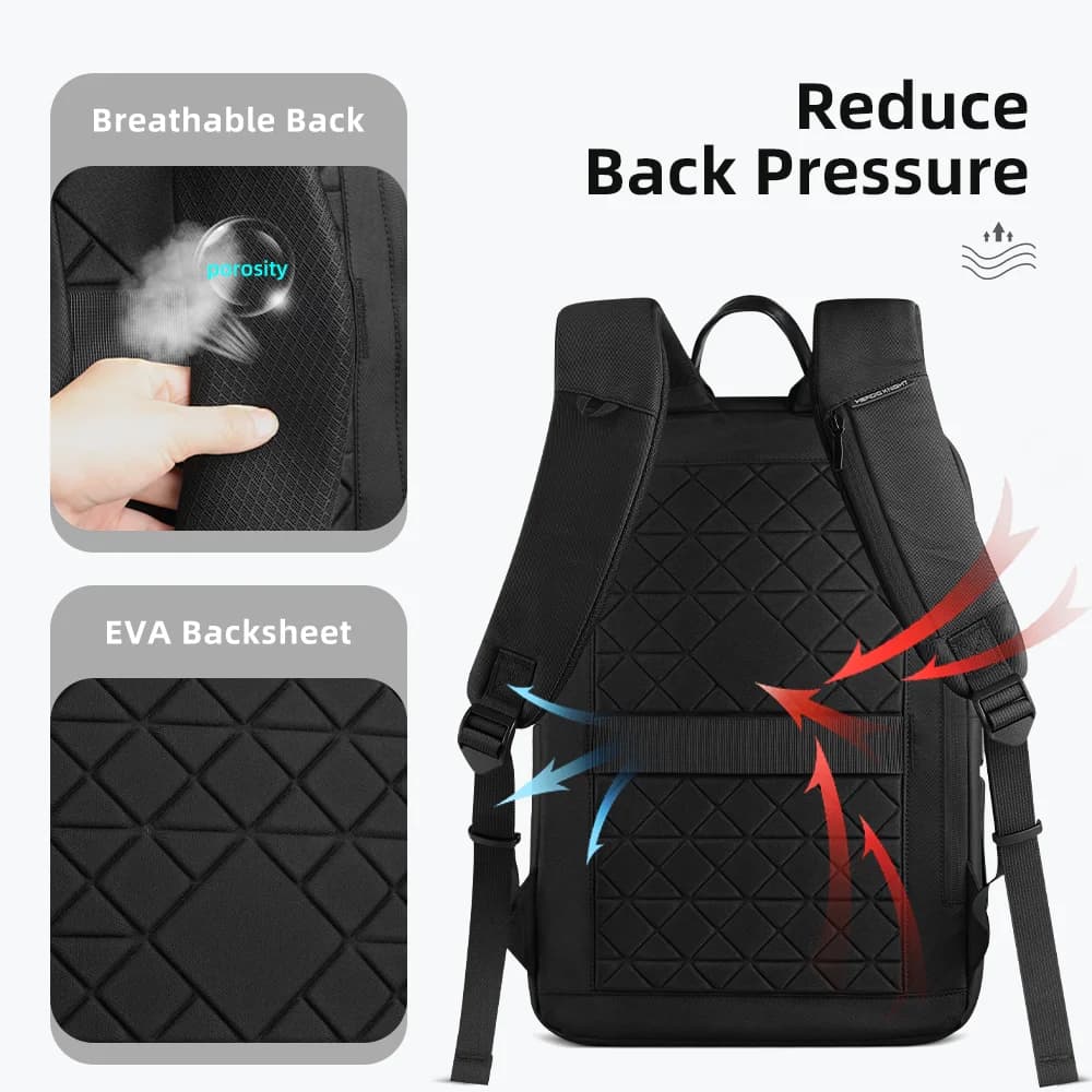 Sac à dos d'affaires Heroic Knight pour ordinateur portable de 15,6 pouces, grand sac à dos de voyag