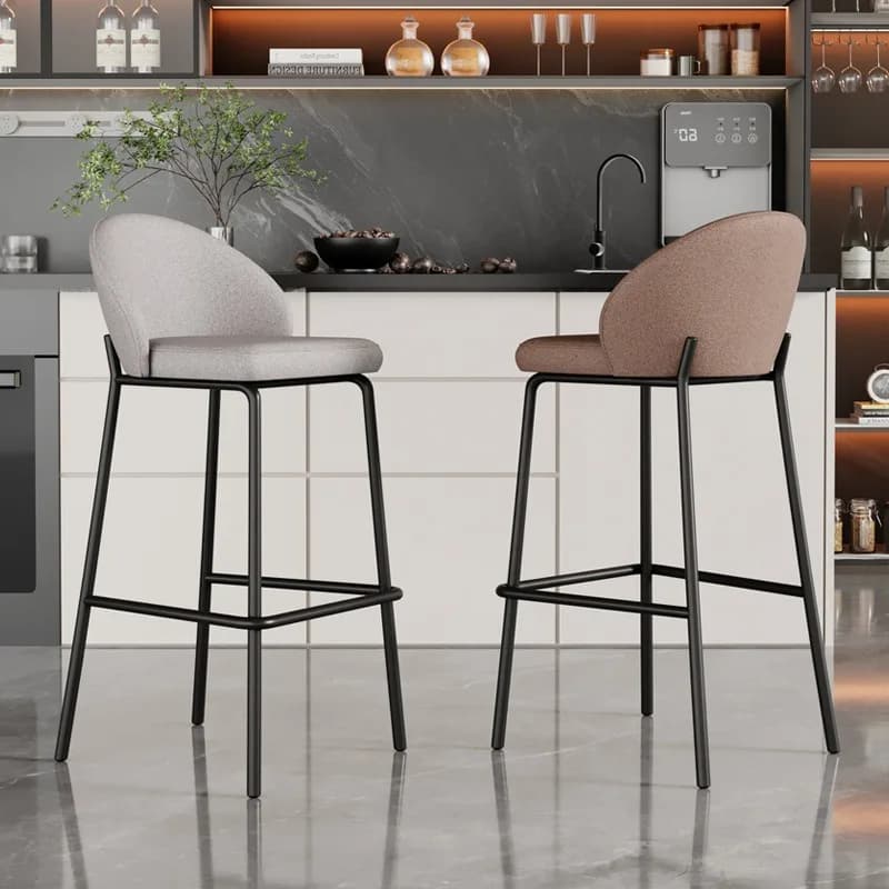 Tabouret de bar minimaliste moderne, chaise haute de comptoir nordique avec repose-pieds, chaise de 