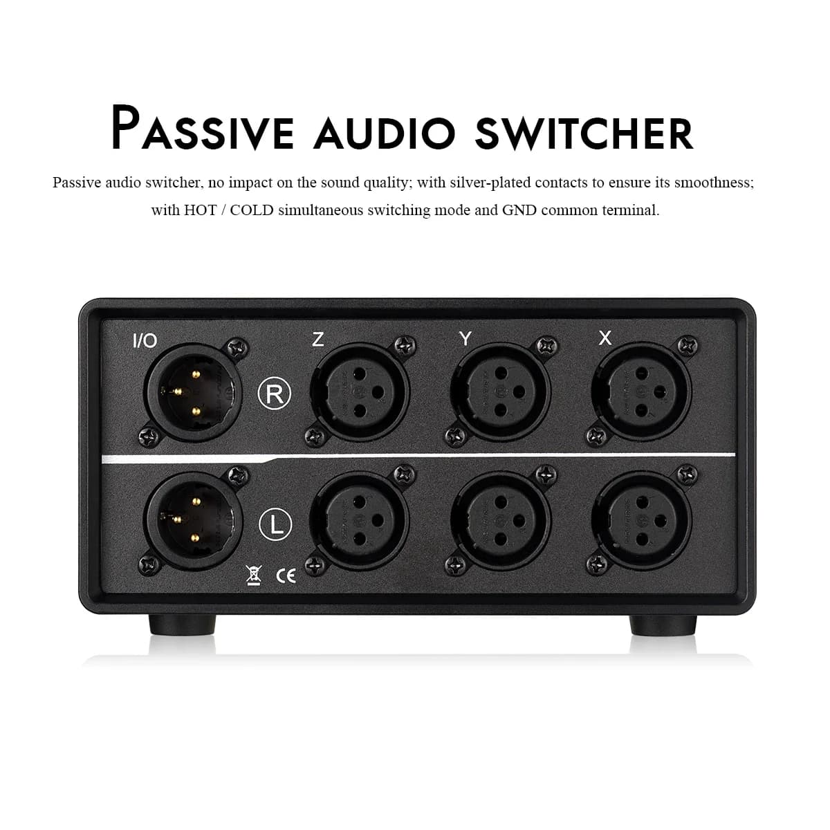 Douk Audio-1(3)-IN-3(1)-OUT XLR sélecteur audio stéréo passif
