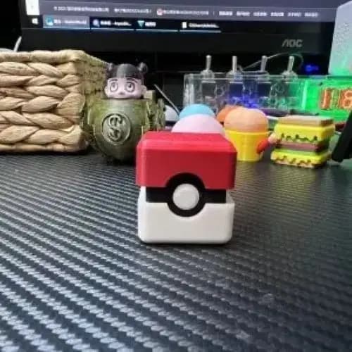 Poké Ball Pokémon imprimée en 3D, jouet sensoriel à presser et libérer, objet de poche portable, gad