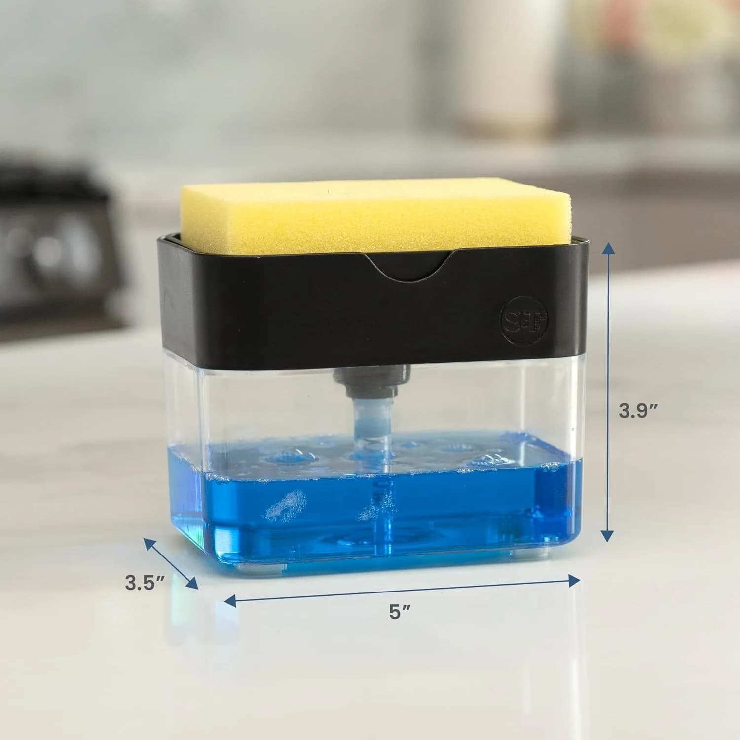 Le distributeur de savon pour lave-vaisselle pour évier de cuisine domestique avec porte-éponge est 