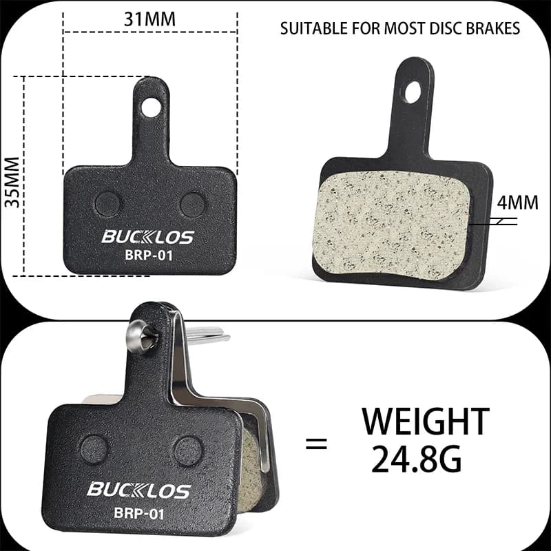 BUCKKubFit-Plaquettes de frein à disque de vélo en résine, B01S, MT200, Safe45, M575, Safe75, 40, 30
