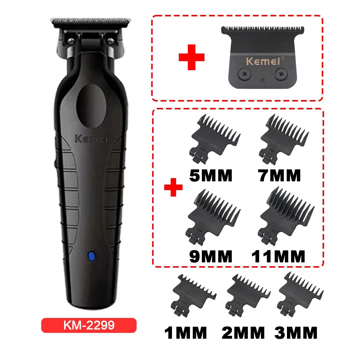 Kemei KM-2299 tondeuse à cheveux Machine de coupe de cheveux pour hommes tondeuse à cheveux coupe pr