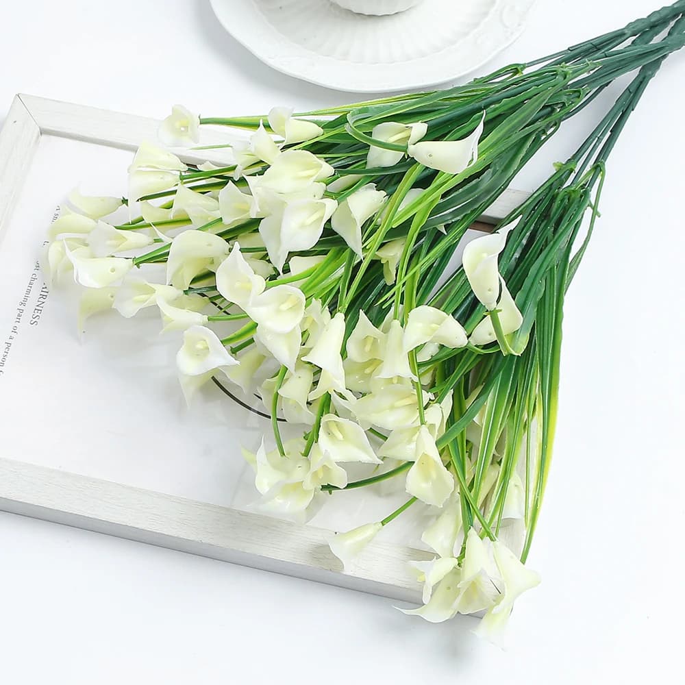 Bouquet de Fausses Fleurs Artificielles, 33cm, pour la Décoration de la Maison, du Jardin, du Mariag