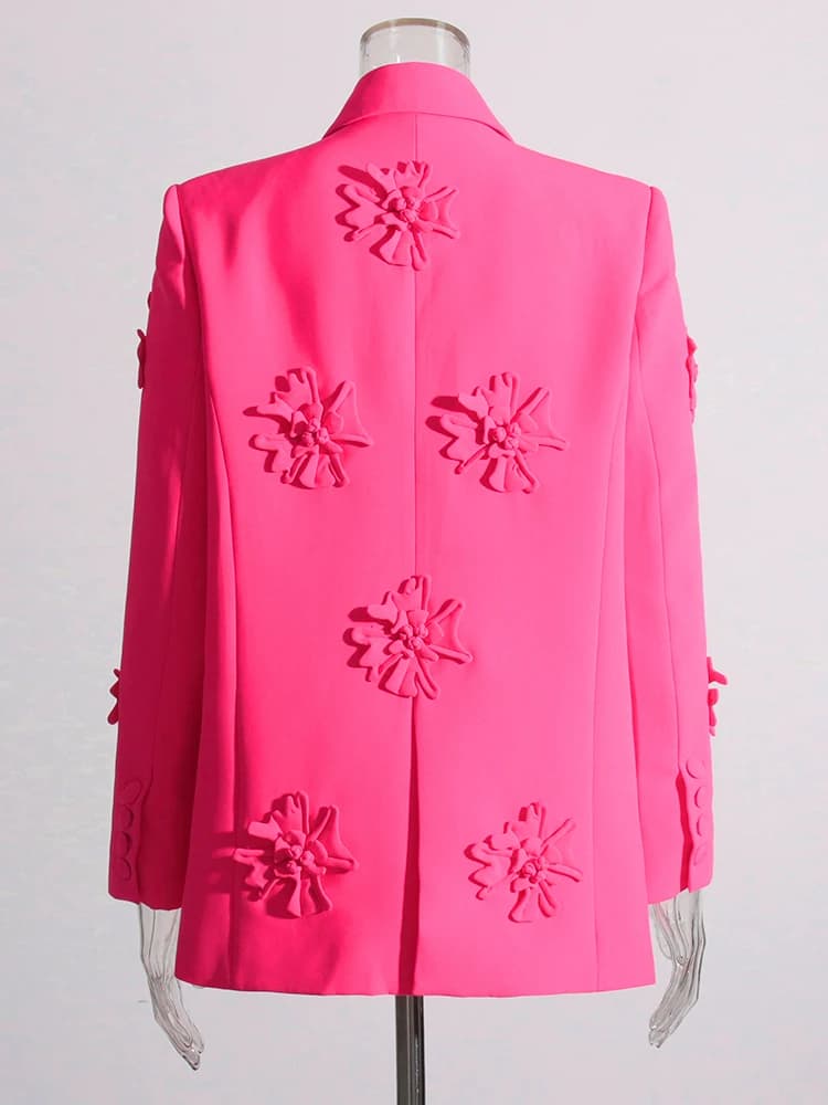 TWOTWurea-Blazer floral patchwork YLE pour femme, col cranté, manches longues, blazer de tempérament