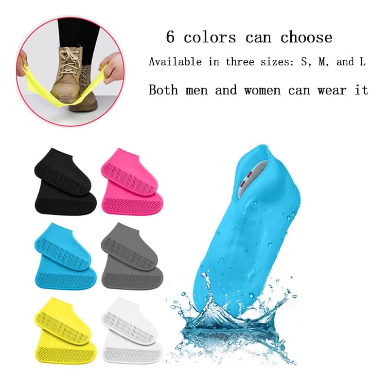 Bottes de pluie unisexes résistantes à l'usure, couvre-chaussures réutilisables, haute élasticité, i