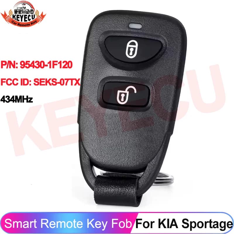 Clé à distance KEYECU 2 boutons FCC ID: SEKS-07TX pour KIA Sportage 2005 2006 2007 2008 P/N: 95430-1